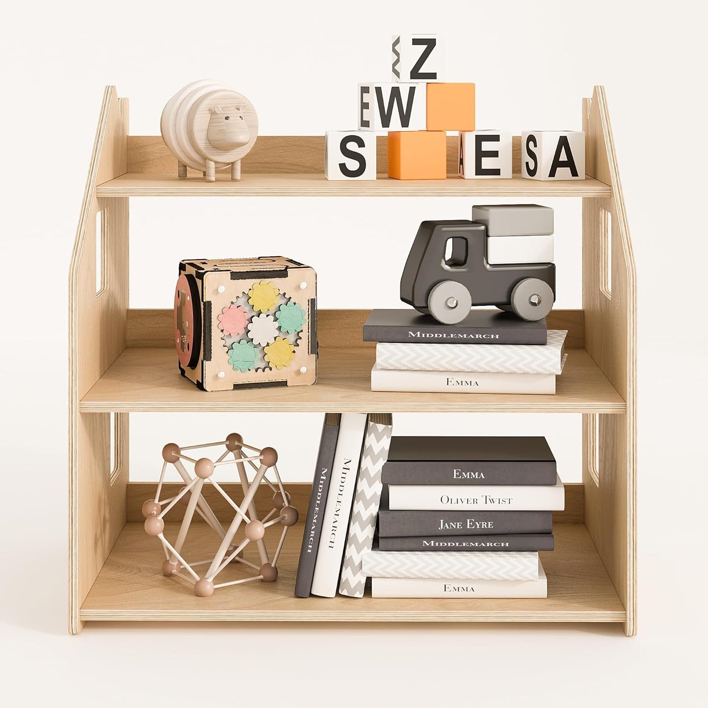Montessori Wooden Toy Storage Shelf