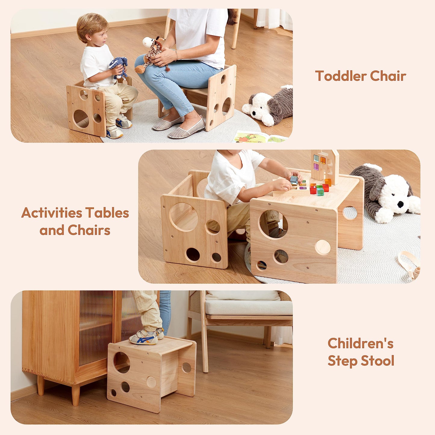 Multifunctional Montessori Table and Chair Set
