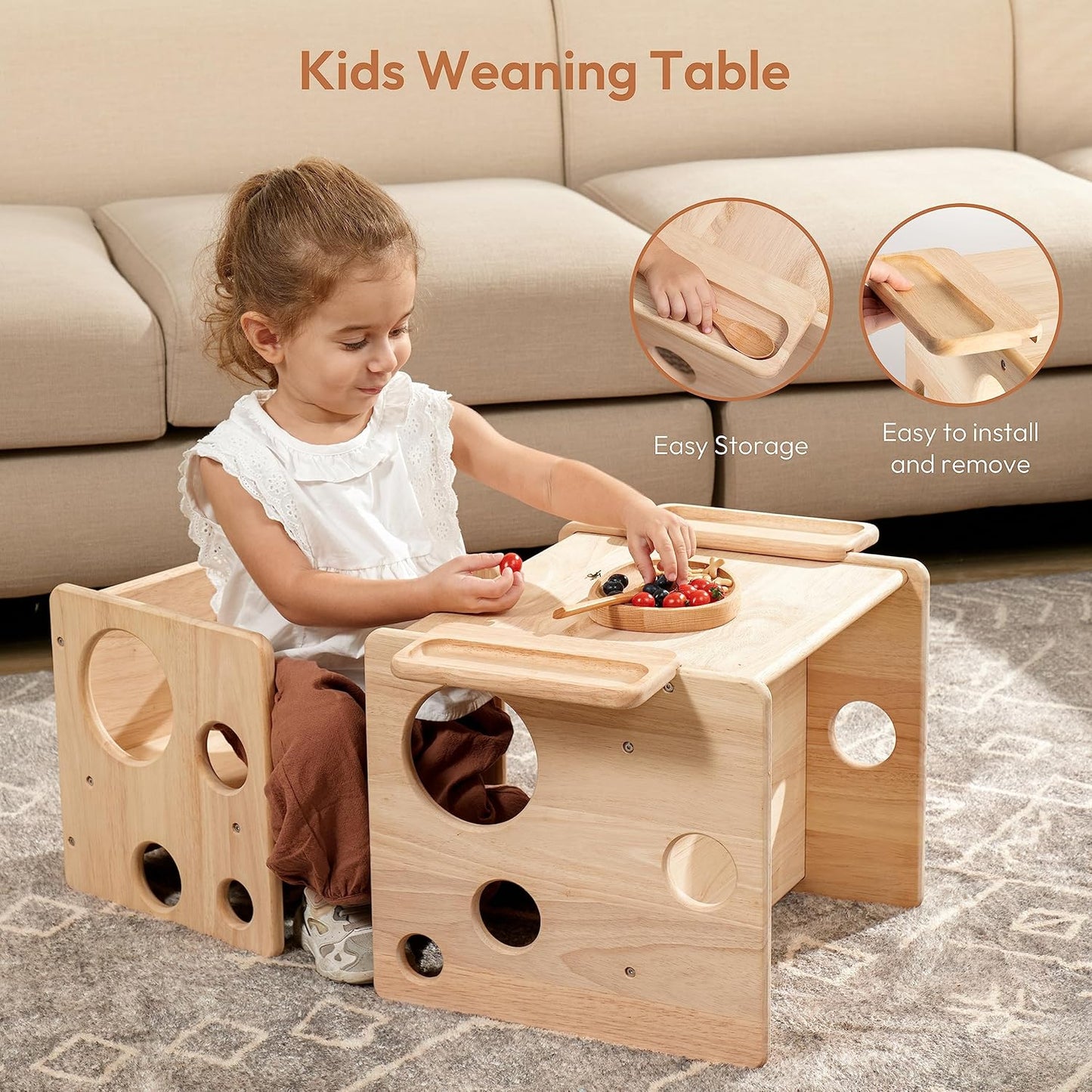 Multifunctional Montessori Table and Chair Set