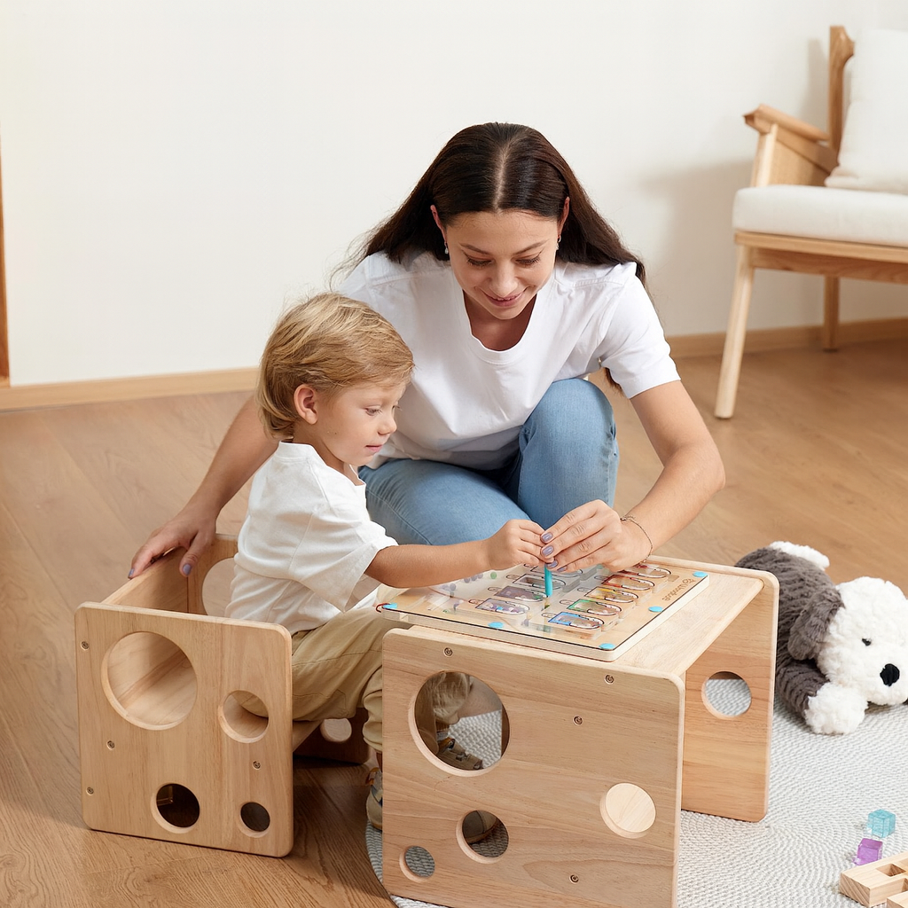 Multifunctional Montessori Table and Chair Set